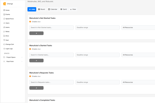 Task Management Screenshot